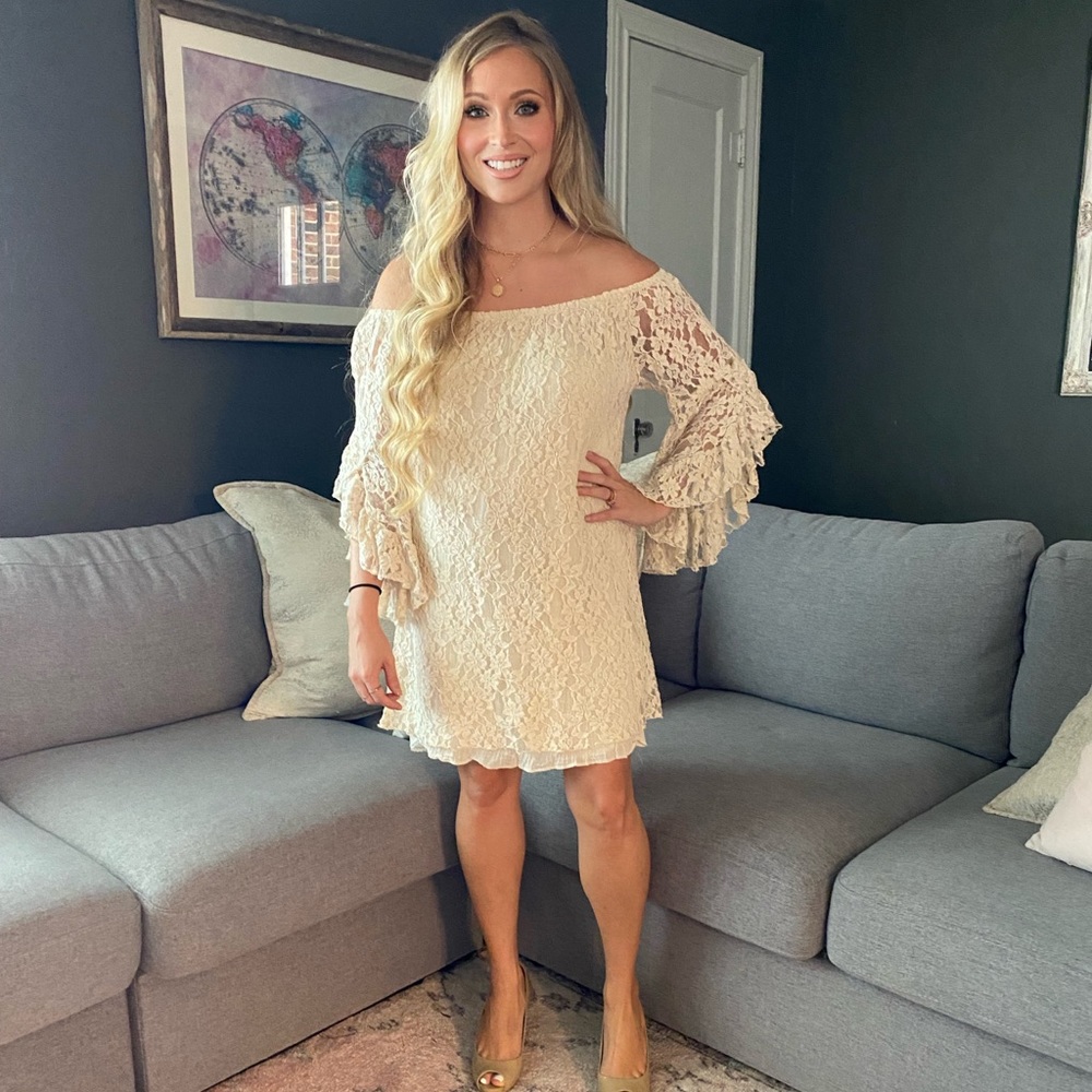 Cream lace dress